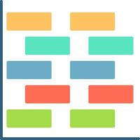 Gantt Chart Flat Icon vector