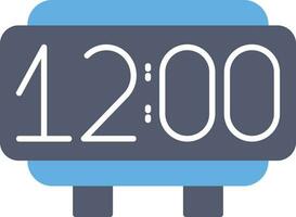 icono plano de reloj digital vector