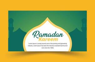 Ramadán rebaja bandera modelo diseño islámico Ramadán celebracion vector