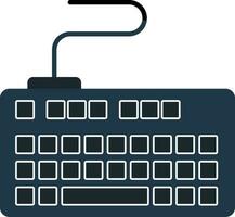 icono de teclado plano vector