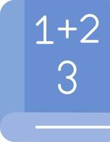 icono plano del libro de matemáticas vector