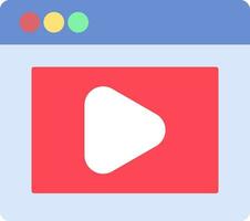 Online Class Flat Icon vector