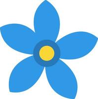 Alpine Forget Me Not Flat Icon vector