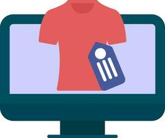 Online Shopping Flat Icon vector