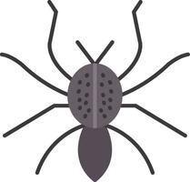 icono de araña plana vector