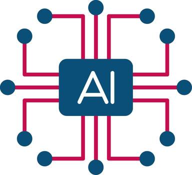 Artificial Intelligence Flat Icon vector