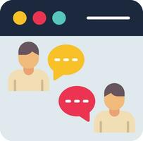 Online Chat Flat Icon vector