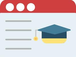 Online Learning Flat Icon vector