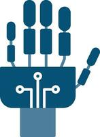 Robotics hand Flat Icon vector