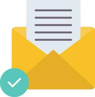 Open Email Flat Icon vector