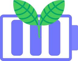 Eco Battery Flat Icon vector