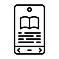 E book Reader Vector Icon