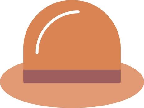 sombrero, plano, icono vector