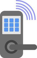 Smart Door Flat Icon vector