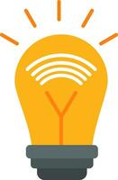 Smart Bulb Flat Icon vector