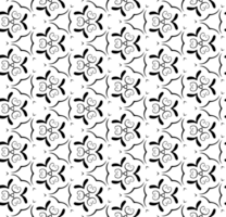Black seamless abstract pattern. Overlay for background and backdrop. Ornamental design. PNG graphic illustration with transparent background.