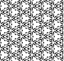 Black seamless abstract pattern. Overlay for background and backdrop. Ornamental design. PNG graphic illustration with transparent background.