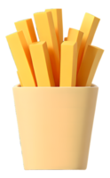 3d illustration frites png