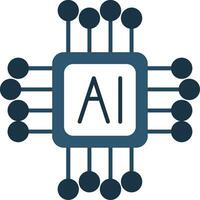 AI Flat Icon vector