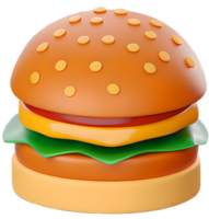 hamburger illustration 3d png