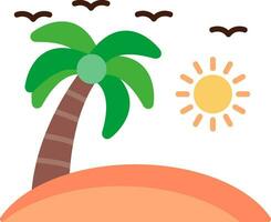 Beach Flat Icon vector