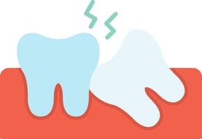 Wisdom Tooth Flat Icon vector