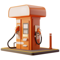 AI generated Gas station, 3d design. Suitable for design elements png
