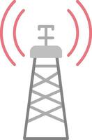 Signal Tower Flat Icon vector