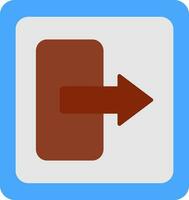 Log Out Flat Icon vector