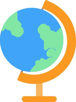Earth Globe Flat Icon