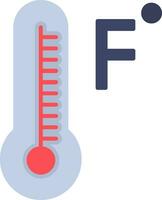 Fahrenheit Degrees Flat Icon vector