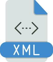 Xml Flat Icon vector
