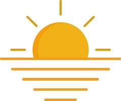 Sunset Flat Icon vector