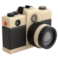 AI generated Cute Mirrorless Camera, 3d design. Suitable vacation and design elements png