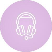 Headphones with Microphone Vector Icon