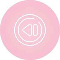 Previous Track Circle Vector Icon