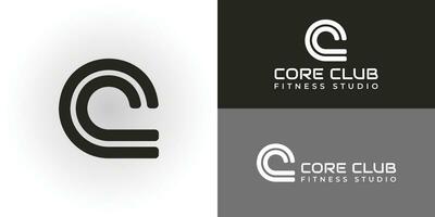 abstract initial letter CC logo in black and grey color isolated in white background applied for physical fitness community logo also suitable for the brands or companies that have a same initial vector