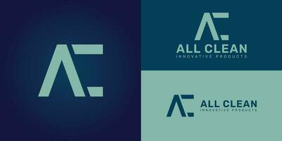 abstract initial letter A and C logo in blue color green isolated in blue navy background applied for food tech startup logo also suitable for the brands or companies that have initial name AC or CA vector