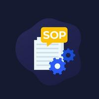 SOP vector icon, Standard Operating Procedure