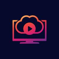 OTT media service icon for web vector