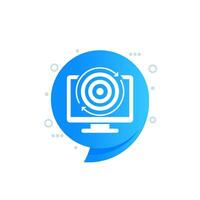 retargeting and online marketing vector icon