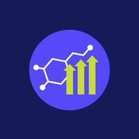 high dopamine level vector icon