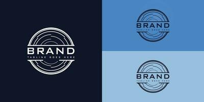 Natural wellness logo design inspiration constructed from an abstract circle logo with quarter-circle line ornaments presented with multiple background colors. The logo is suitable for a wellness logo vector