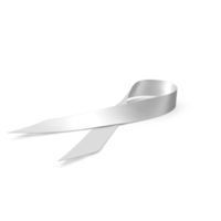 un' realistico 3d nastro png nel bianca per aumentare consapevolezza di cancro e promuovere suo prevenzione, rivelazione e trattamento, un iconico nastro di mondo cancro giorno e un' simbolo di Seno cancro consapevolezza