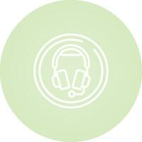 Headphones with Microphone Vector Icon