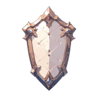 AI generated 2D Shield Weapon Game Asset Design png