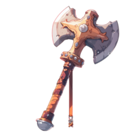 AI generated 2D Axe Weapon Game Asset Design png