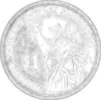 Trendy American Coin vector