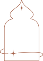 estetico telaio forma. schema minimo grafico elemento con stelle. astratto boho arco con brilla. di moda Ramadan islamico modello per manifesto e storia. png