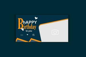 birthday banner design vector